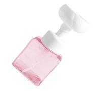 Happyyami 2piezas Botella De Gel De Ducha Tipo Pulsador Rellenable Tapa De Espuma Para Baño Color Transparente Flor Blanca Para Baño y Cocina