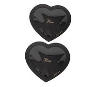 Happyyami 2piezas Cajas De Obsequio De San Valentín Forma De Corazón Cajas Negras Ventana Transparente Para Arreglos