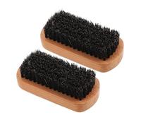 Happyyami 2piezas Cepillo Para Barba De Madera Para Hombre Unidades Mango De Haya Cepillo Para Bigote Para Alisar El Cabello y Limpiar Zapatos Casa o Barbería