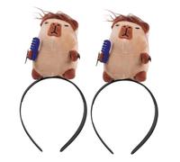 Happyyami 2piezas Diadema De Carpincho De Peluche Caricatura Accesorio De Disfraz Para Fiesta y Cosplay Diademas Divertidas Para Eventos Temáticos y Celebraciones