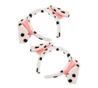 Happyyami 2piezas Diadema De Kawaii Diadema Para Lavarse La Cara Orejas De Perro De Felpa Para Fiesta De Cosplay De Halloween