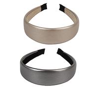 Happyyami 2Piezas Diademas de Esponja Antideslizantes Mujer de Dorado y Plateado Accesorios Vintage Cómodos y Ligeros y Ocasiones Especiales