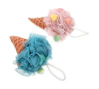 Happyyami 2piezas Esponja De Baño Esponja De Lufa Mango Ducha Portátil Supplies for Shower