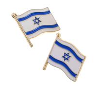 Happyyami 2piezas Pin De Bandera De Israel Pin Esmaltado Patriotico Insignia Nacional Para Eventos De Accesorio De Apoyo Israel
