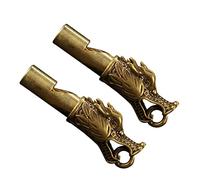 Happyyami 2piezas Silbatos De Latón Antiguo Diseño Dragón Silbato De Emergencia Resistente Para Deportes Entrenamiento y Supervivencia Llavero Seguro Para Uso Al Aire