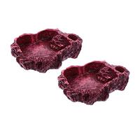 Happyyami 2piezas Tazones para Reptiles y Tortugas Comedero y Bebedero Plato para Alimentación y Agua De Geckos Lagartos y Decoración para Acuarios