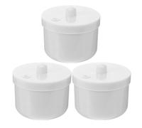 Happyyami 3 cajas de limpieza para herramientas de manicura: caja de almacenamiento desmontable para accesorios de manicura para una limpieza y secado rápidos - Estuche de remojo para salón de