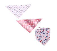 Happyyami 3 Piezas Babero Pañuelos De Vacaciones para Perros Pañuelo para Perro del Día De La Independencia Petanero De La Bandera De Los Estados Unidos Disfraz De Perro De San Valentín Paño