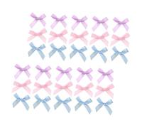 Happyyami 30 Piezas Horquilla De Lazo Pequeño Mini Lazos Para Manualidades Mini Accesorios Para El Cabello Diademas Para El Pelo Estilo Clips De Cabello Arco Pinzas Para El Pelo Tela