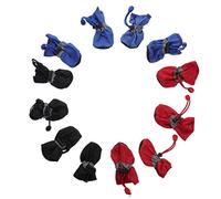 Happyyami 3juegos Botas De Lluvia para Perros De Impermeables y Ajustables Diseño Cómodo para Mascotas Pequeñas para Uso Días Lluviosos