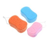 Happyyami 3piezas Esponja De Baño Bola De Baño Esponja De Ducha Duradera De Limpieza Corporal Hogar Espuma Para Champú y De Para Masaje