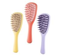 Happyyami 3piezas Peine Para Lavar El Cabello De Mango Cepillo Plano Desenredante Para Mujeres Masajeador De Aire Para Cabello Fino y Grueso Unidades