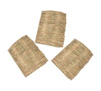 Happyyami 3piezas Tapetes De para Conejos Alfombrillas De Cama De Césped para Hábitos De Forrajeo y Descanso De Pequeños Animales como Hamsters y Cobayas Suave y Fácil De Limpiar