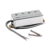 Happyyami 4 Cuerdas Pastilla 4 Cuerdas, Humbucker 4 Hilos, Cubierta de Cobre y Plástico, Color Plata, Cable de 4 Conductores, Tornillos y Muelles
