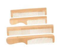 Happyyami 4 Piezas Peine de Bambú Portátil Peine de Madera Compacto para Viajes y Uso Diario para Cabello Mojado Suitable For Hombres y Mujeres