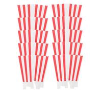 Happyyami 48 piezas Unidades Cubos para de Maíz Papel con Diseño Rayas Rojas y Blancas Contenedores para Fiestas y Noches de Cine Envases Creativos para Snacks y Aperitivos