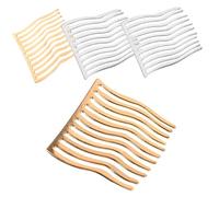 Happyyami 4piezas Horquilla y Peine De Metal Accesorios Cabello Peines Laterales Pequeños De Dientes Para Mujer Duraderos Para De Cabello Fiesta Nupcial