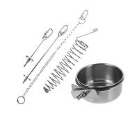 Happyyami 5 Uds Alimentador De Loros De Acero Inoxidable Soporte para Jaula De Pájaros Soporte para Verduras para Pájaros Soporte para Frutas Y Loros Pequeño Pincho De Verduras