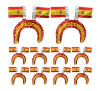 Happyyami 50 diademas inflables patrióticas: aros para el pelo con globos y bandera española, sombreros inflables para fiestas de cumpleaños con temática del Día Nacional.