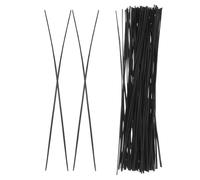 Happyyami 500 Bridas de Alambre Negro Galvanizado para Atar Cables Reutilizables y Flexibles de 15cm Ideales para Oficina y Viaje