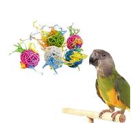 Happyyami 5piezas Juguetes De Ratán para Pájaros De De Masticar Coloridas Seguras y Divertidas para Periquitos y Aves Pequeñas Satisfacen El Instinto Natural De Masticar