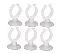 Happyyami 6 Abrazaderas Acrílicas para Acuario Clip Fijo para Abrazadera De Agua Clip De Pecera