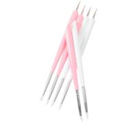 Happyyami 6 Piezas Pinceles para Dibujo de Uñas Doble Punta Herramienta de Manicura para de Uñas para Mujeres y Niñas Profesional y Doméstico Compatible con Naturales y Acrílicas