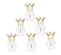 Happyyami 6piezas Botellas De Esmalte De Uñas De Vidrio Pequeñas Dispensadores Pequeños Para Esmalte De Uñas y Manualidades De Cosméticos Envases Vacíos