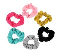 Happyyami 6Piezas Diademas Para Mujeres Accesorios Retro De Color Calido Scrunchies Elásticos Para Anillos De Versátiles Para Niñas y Mujeres