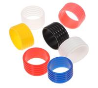 Happyyami 7 Piezas Anillo De Goma para Sellar Raquetas Empuñaduras De Tenis De Bádminton Puños De Raqueta De Colores Overgrip De Tenis Agarraderas Accesorios Gel De Sílice Reemplazable