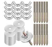 Happyyami Accesorios De Montaje para Perchas De Pájaros 12 Tornillos Tuercas Arandelas Fijación Robusta Kit Completo