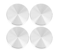 Happyyami Adaptador de Pletina Disco de Aluminio Plateado Aluminio Redonda de Aleación para Mesa de Vidrio y Mesa de Té Adecuado para Hogar y Hotel