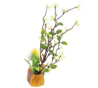 Happyyami Adorno Floral Artificial Decorativo Verde para Plato de Sushi y Sashimi, Accesorio para Decoración de Platos Fríos Japoneses Base Estable y Diseño Realista, Adecuado para Hogar