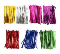 Happyyami Alambre De Color Para Atar 10cm Múltiples Aplicaciones Bridas Para Bolsas De Dulces y Galletas Resistente y Duradero