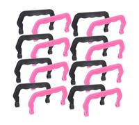 Happyyami Asas para Jaulas De Mascotas Multiusos Desmontables De Plástico Negro y Rosa, Juego De 20 Piezas, Resistentes y Ligeras para Transporte Jaulas De Pájaros y Hámsteres