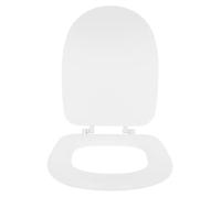 Happyyami Asiento de Inodoro Clásico de Espuma Eva Blanco Forma Redonda y Soporte Ergonómico para Baño Doméstico, Cojín Grueso y Cierre Suave para Mayor Comodidad