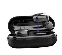 Happyyami Auriculares Inalámbricos Estéreos Binaurales con Estuche de Carga Diseño y Sonido de Alta Definición Auriculares Deportivos para Negro