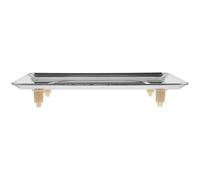 Happyyami Bandeja de Báscula Platillo de Balanza Electrónica de Acero Inoxidable Rectangular Plata para Báscula de 30kg, para Balanzas Digitales, Base Patas
