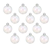 Happyyami Bola De Decoración Navideña Acrílica Transparente 12 Bolas Para Árboles De Navidad