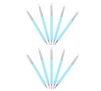 Happyyami Bolígrafo de Gel Uv, Bolígrafo Perforador de Doble Punta, Kit de Herramientas para Decoración de Uñas, Acrílico, Cobre, Silicona, Metal, Azul, Reutilizable, para Nail Dotting