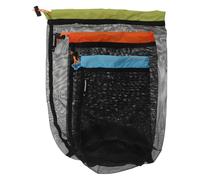 Happyyami Bolsa de compresión de Malla de 3 Piezas para Guardar Sacos de Dormir, Ligera, con cordón para Equipo de Camping, Ropa, Colcha, Hamaca, Senderismo, artículos de mochilero, Tallas S/M/L.