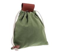 Happyyami Bolsa de Recogida Bolsa de Basura para cinturón de Trabajo Bolsa de Basura doblada Herramienta de Hongos Herramientas de forrajeo Bolsa de cinturón Renacimiento Lienzo Olive Green