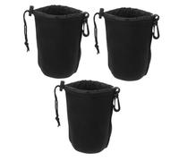Happyyami Bolsa para Lentes de Cámara y Portátil de Neopreno, Pack de 3 Piezas para Cámaras DSLR Espejo, Adecuado para Exteriores