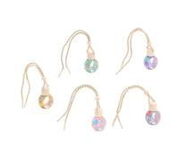 Happyyami Botellas Difusoras Colgantes para Coche 5 Piezas 10ml de Vidrio Transparente Portátiles Cuerda para Ambientador Automotor Uso Diario y Decoración Interior Color Aleatorio