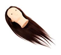 Happyyami Cabeza de Maniquí para Practicar Peinados y Estilizado Modelo Realista de Peluquería para Trenzar y Rizar Profesional y Ligera y Portátil