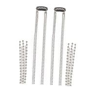 Happyyami Cadenas Cabello y Pinzas Para Trenzas 2 Piezas Plateadas, Accesorio Ligero De Aleación Para Joyas Trenzadas, Uso Casual Extensiones De Cabello