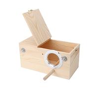 Happyyami Caja De Anidación De Madera para Aves Nido Izquierda y Derecha Decoración De para Periquitos y Agapornis Casa De Pájaros De Grande Resistente y Práctico