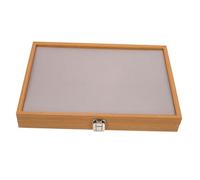 Happyyami Caja Organizadora de Broches Transparente con Tapa para Mesa Expositor Multiusos para Pines Anillos y Joyería Resistente y Protectora para Colecciones y Exhibición Escritorio