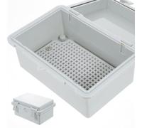 Happyyami Caja y Base de Montaje Estanca Electrica Exterior de Plástico Abs Tapa Abatible Resistente a Impactos Adecuado para Proyectos de Bricolaje al Aire Libre