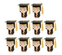 Happyyami Cajas de Recuerdos de Graduación Forma de Doctorado, Hechas de Papel, Fáciles de Usar y Llevar, Ideales para Fiestas de Graduación y Empaquetar Dulces, Pack de 10 Unidades